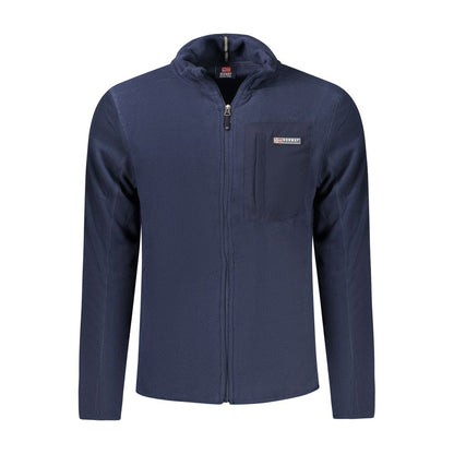 Blue Polyester Men Sweater