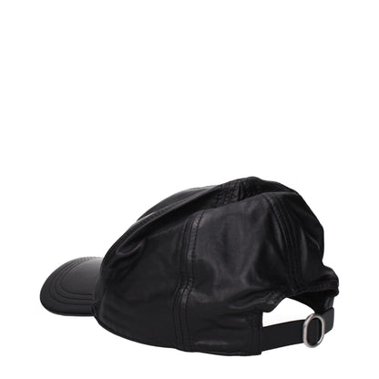 Black Leather Caps (Baseball Hat)