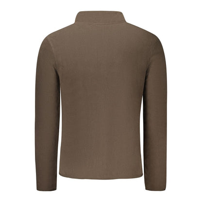 Brown Polyester Men Sweater