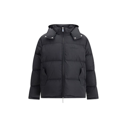 Hooded Diagonal Arrow Down Jacket