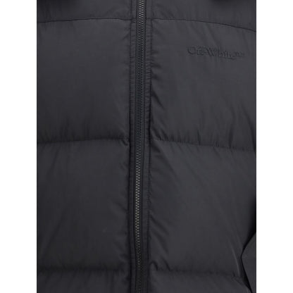 Hooded Diagonal Arrow Down Jacket