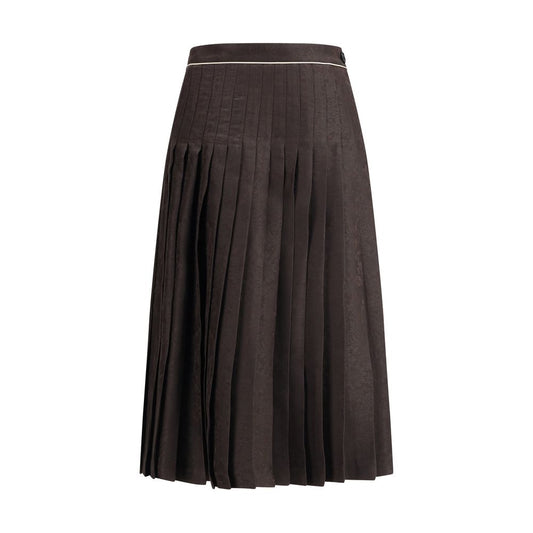 Sunflower Pleated Silk Skirt