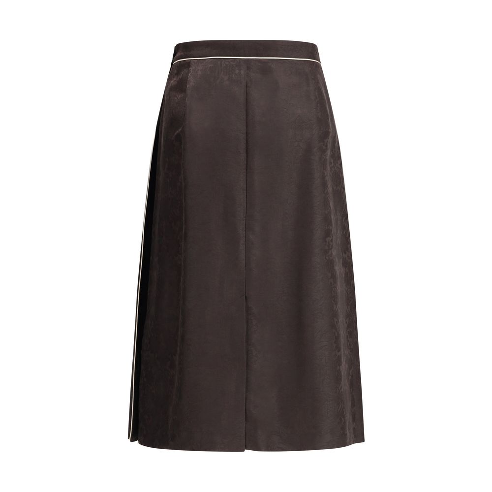 Sunflower Pleated Silk Skirt