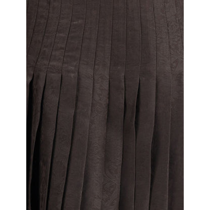 Sunflower Pleated Silk Skirt