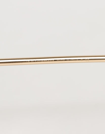 Pink Gold Metal Round Shades Eyewear Sunglasses