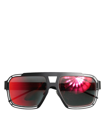 Black Metal Pilot Frame Shades Eyewear Sunglasses