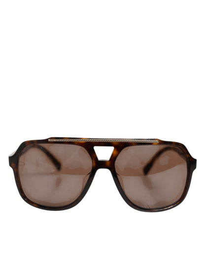 Dark Brown Tortoise Shell Pilot Frame Sunglasses
