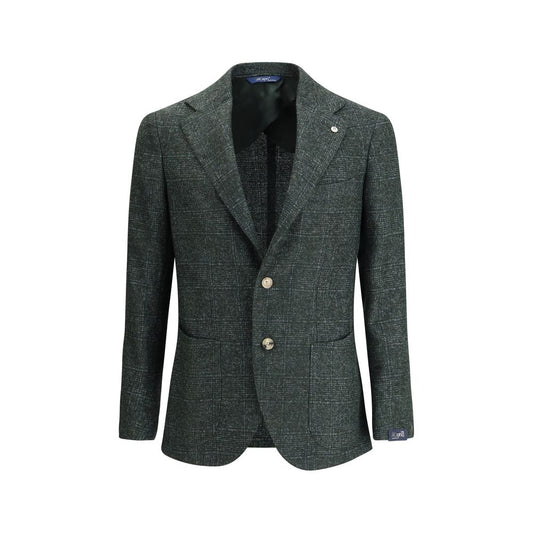 Single-breasted Blazer in mélange fabric