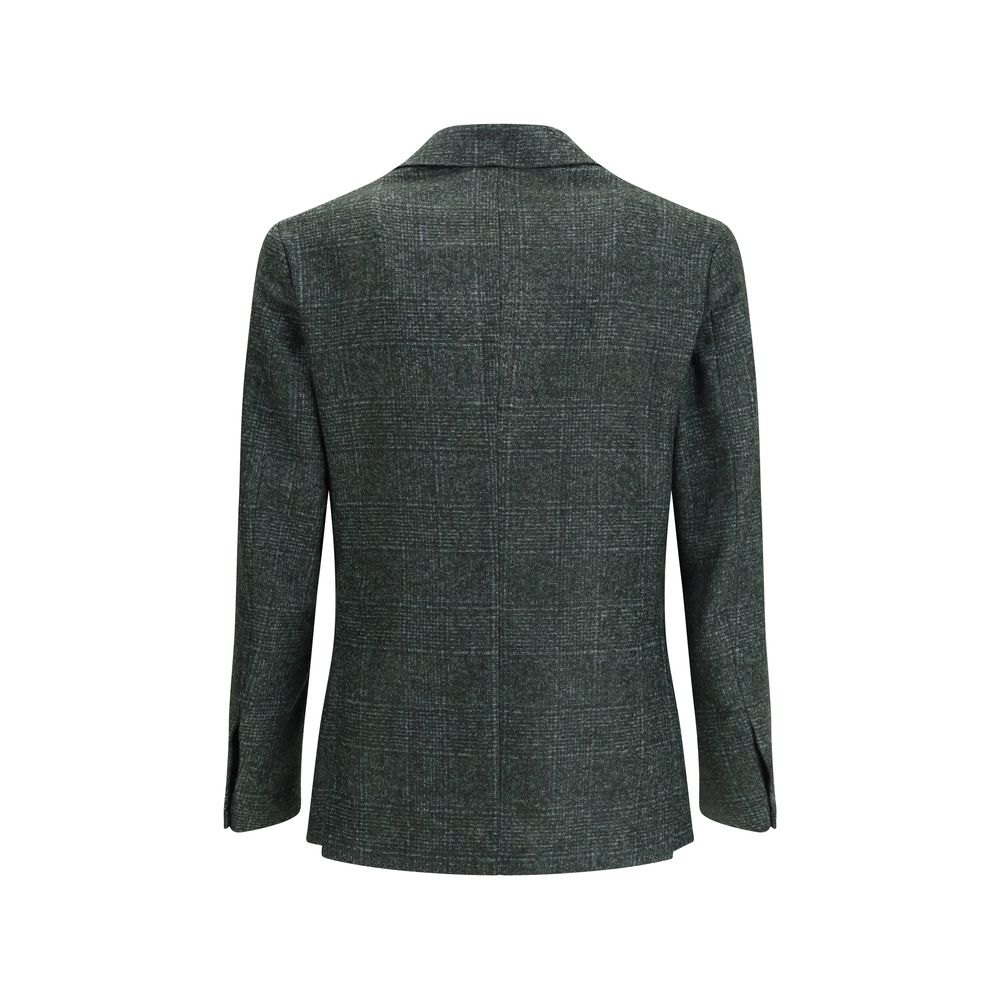 Single-breasted Blazer in mélange fabric