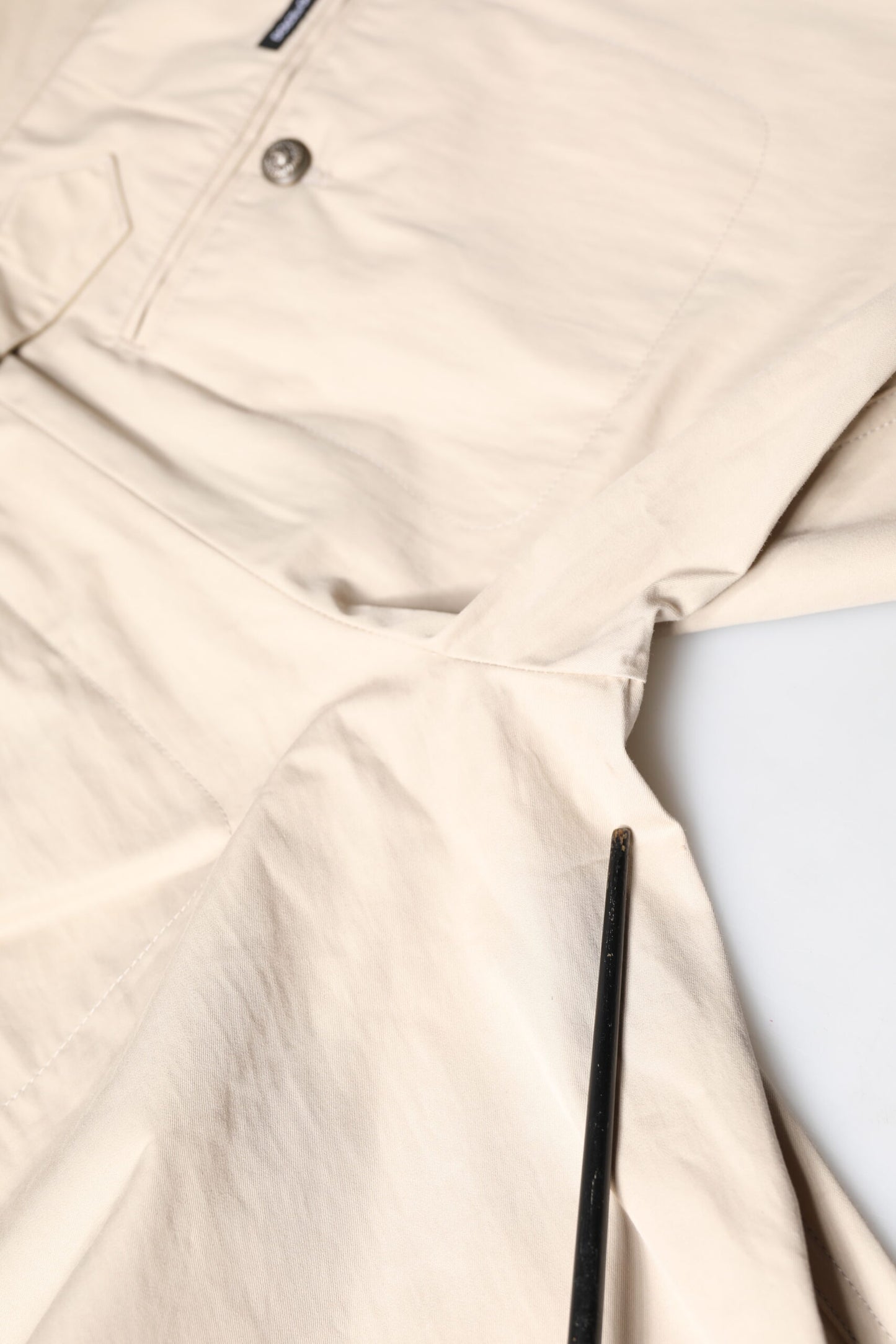 Beige Cotton Tapered Cargo Men Trouser Pants