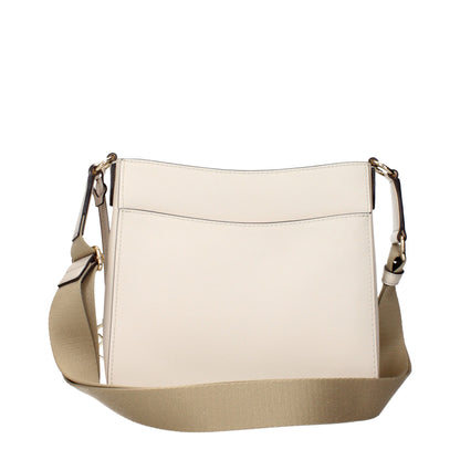 Beige Leather Shoulder Bags