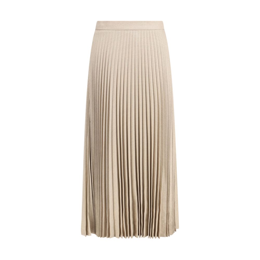 Pleated Wool Skirt