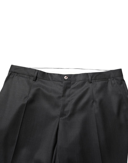 Black Wool Formal Dress Men Trouser Pants