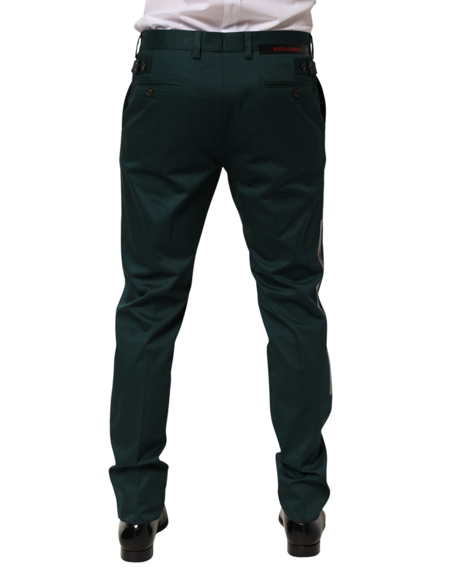 Green Cotton Formal Dress Men Trouser Pants