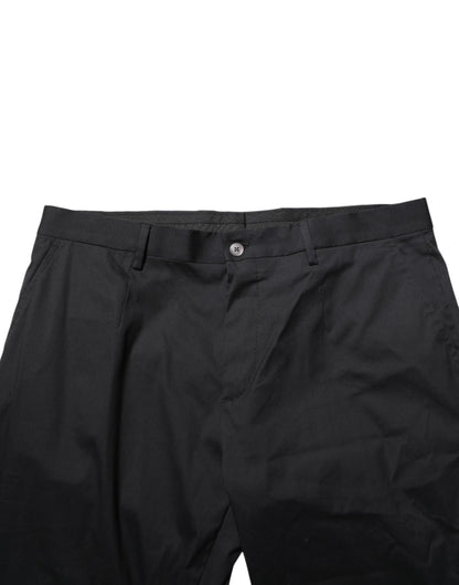 Black Cotton Formal Dress Men Trouser Pants