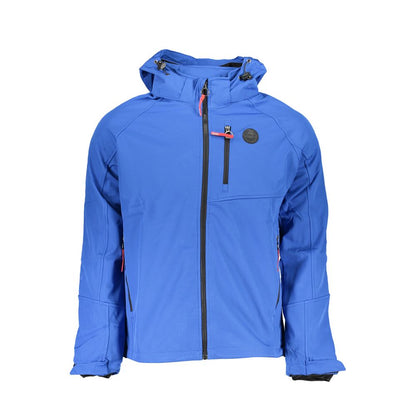 Blue Polyester Jackets & Coat