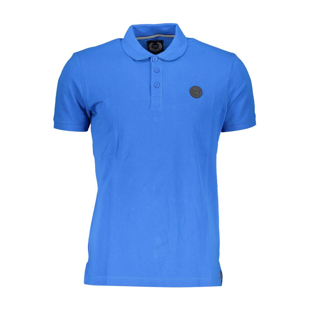 Blue Cotton Polo Shirt