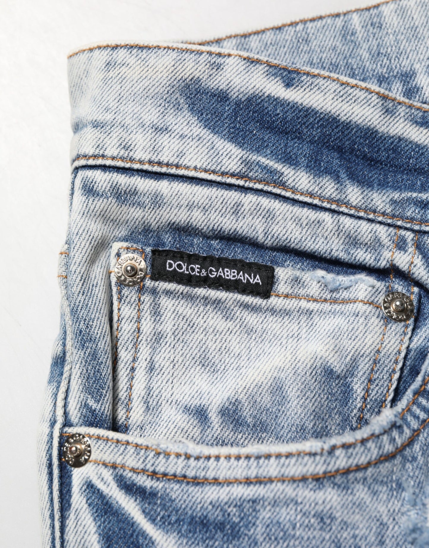 Blue Tattered Cotton Slim Fit Men Denim Jeans