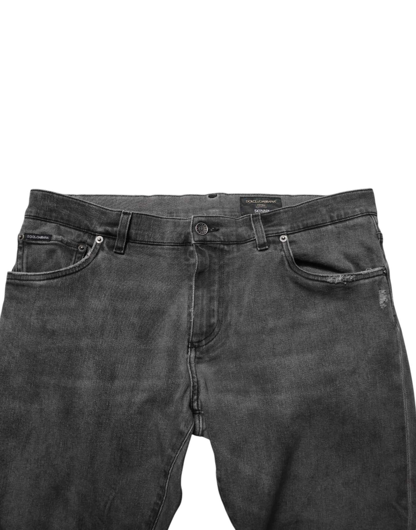 Dark Gray Cotton Skinny Men Denim Jeans