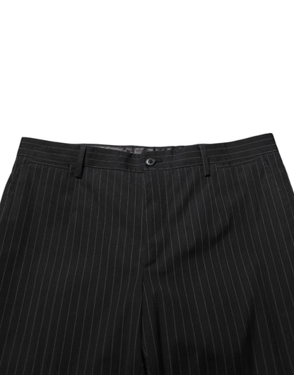 Black Striped Dress Formal Men Trouser Pants