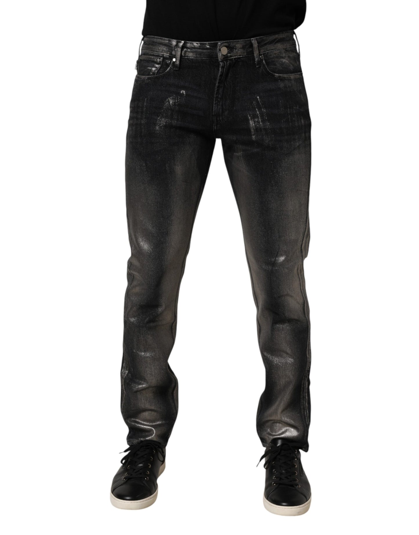 Black Washed Slim Fit Men Denim Trouser Jeans