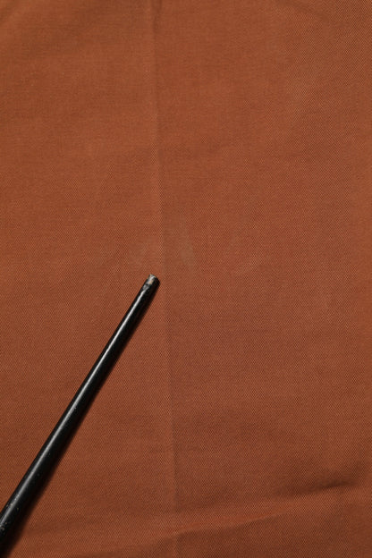 Brown Men Skinny Chino Mid Waist Trouser Pants