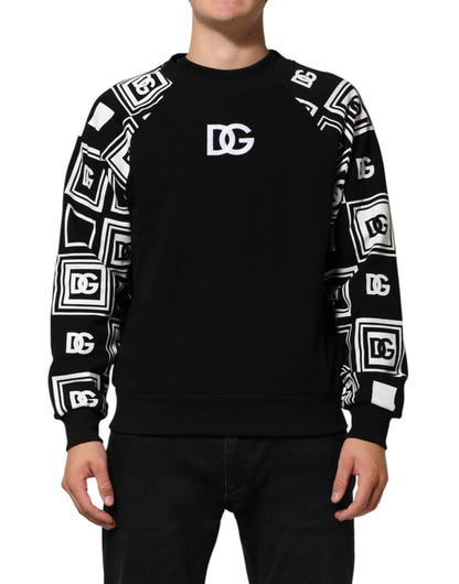 Black D&G Monogram Cotton Sweatshirt Sweater