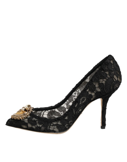 Black Taormina Lace DEVOTION Pumps Shoes
