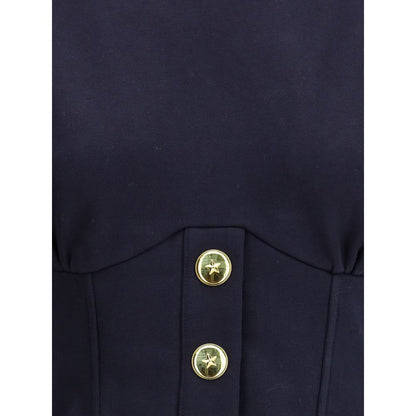 Cotton Sweatshirt with Corset Detail