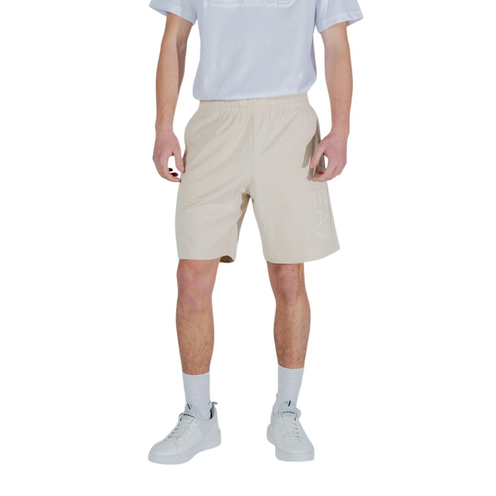 Beige Cotton Bermuda