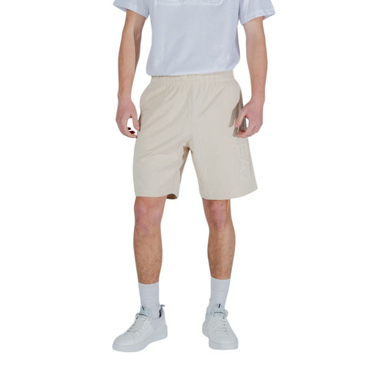 Beige Cotton Bermuda