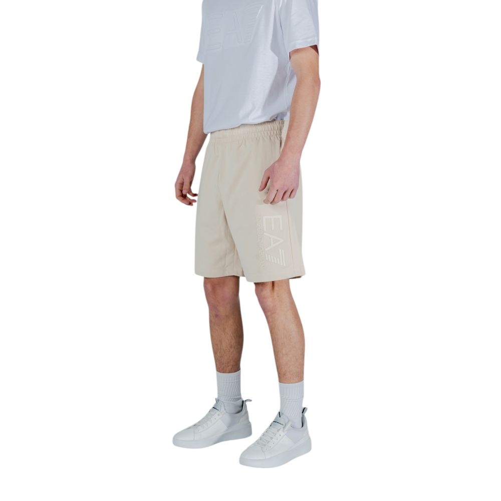 Beige Cotton Bermuda