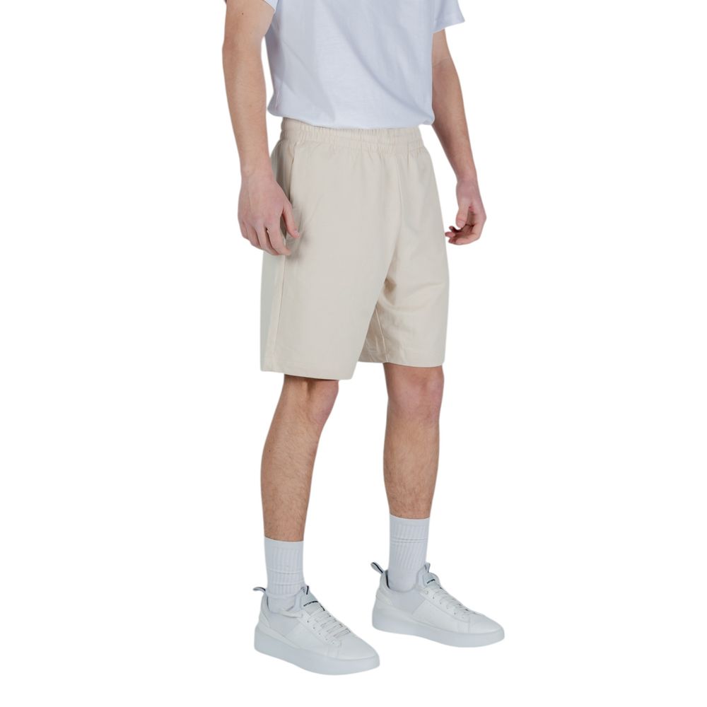 Beige Cotton Bermuda