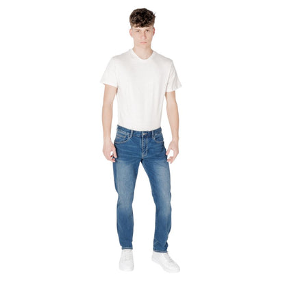 Blue Cotton Skinny Jean