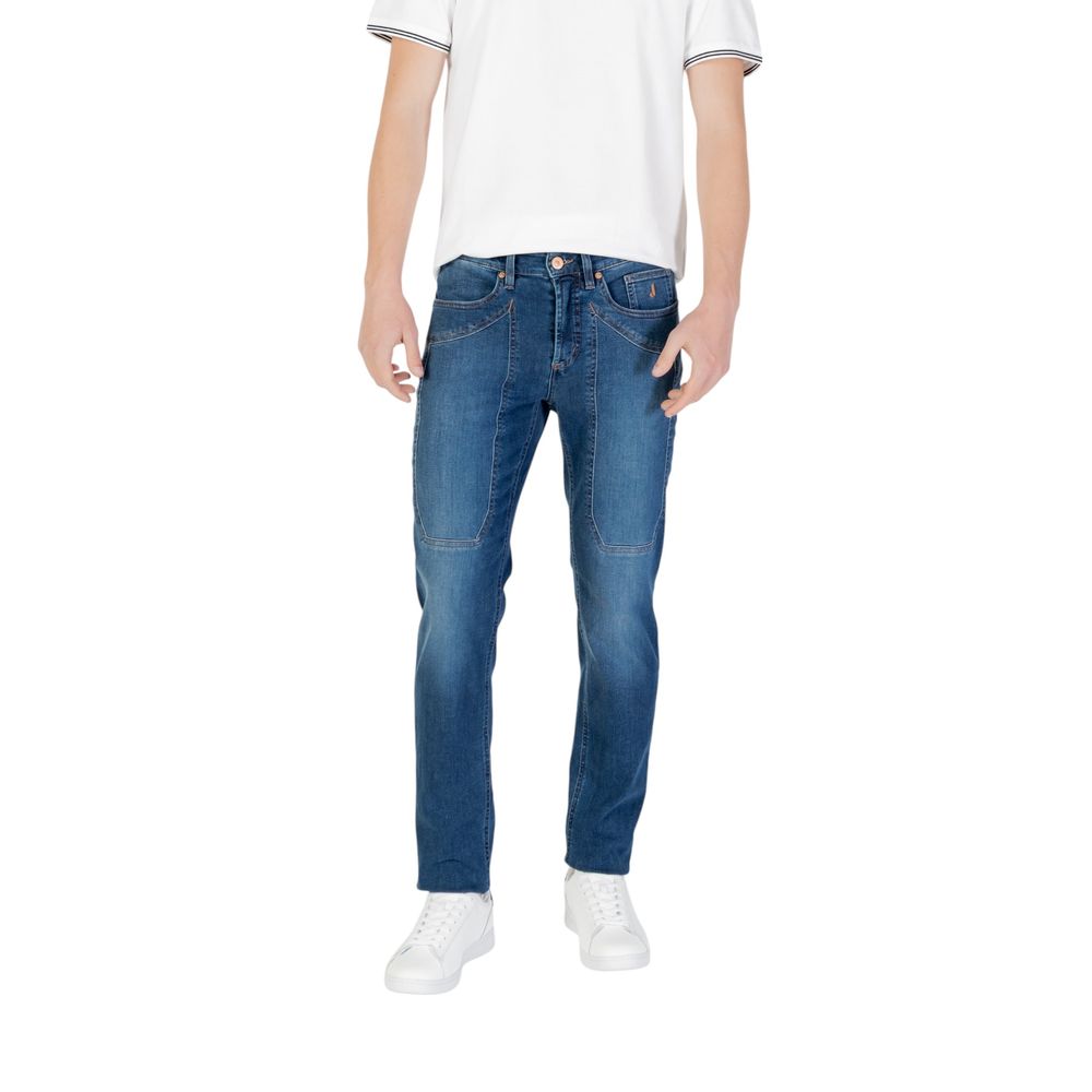 Blue Cotton Skinny Jean