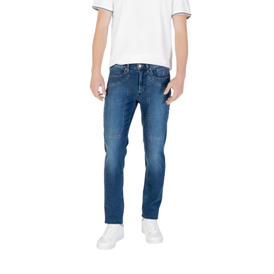 Blue Cotton Skinny Jean