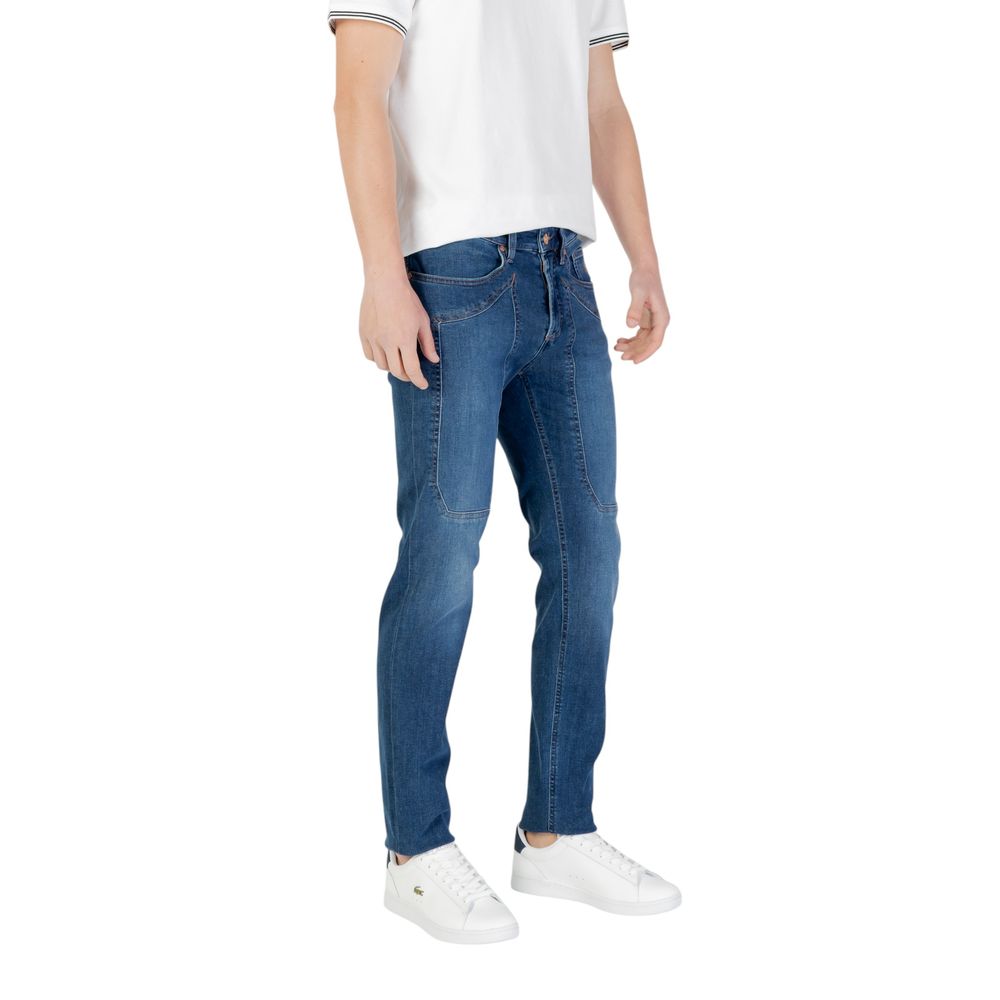 Blue Cotton Skinny Jean