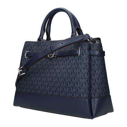 Blue Fabric Handbags