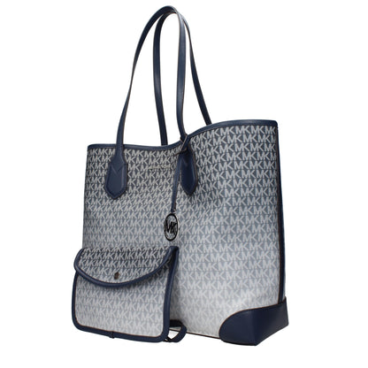 Blue Fabric Shoulder Bags