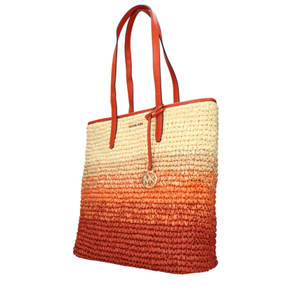 Orange Raffia Shoulder Bags