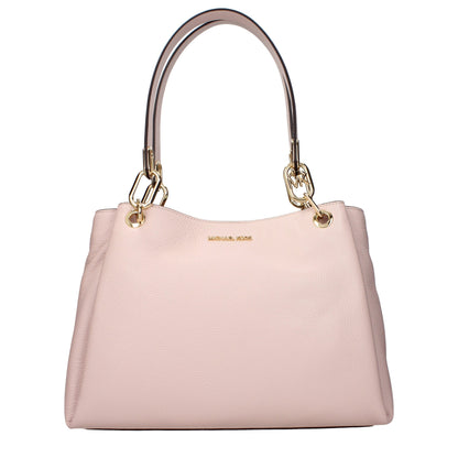 Pink Leather Shoulder Bags