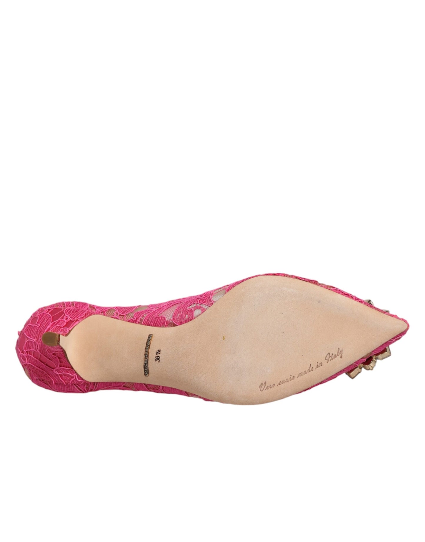 Pink Taormina Lace Crystal Heels Pumps Shoes