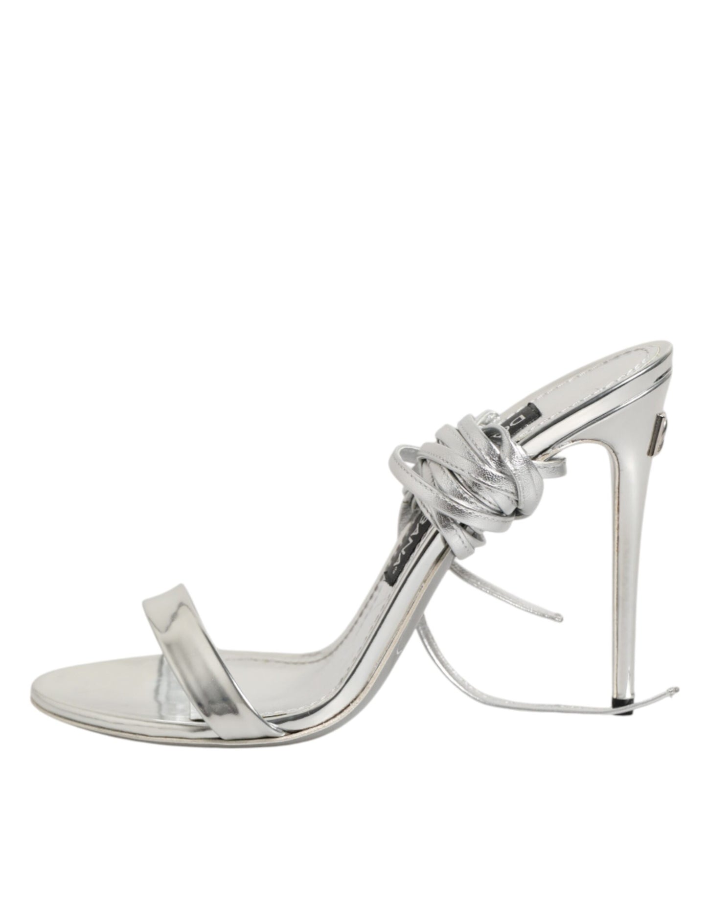 Silver Strappy High Heels Sandals Shoes