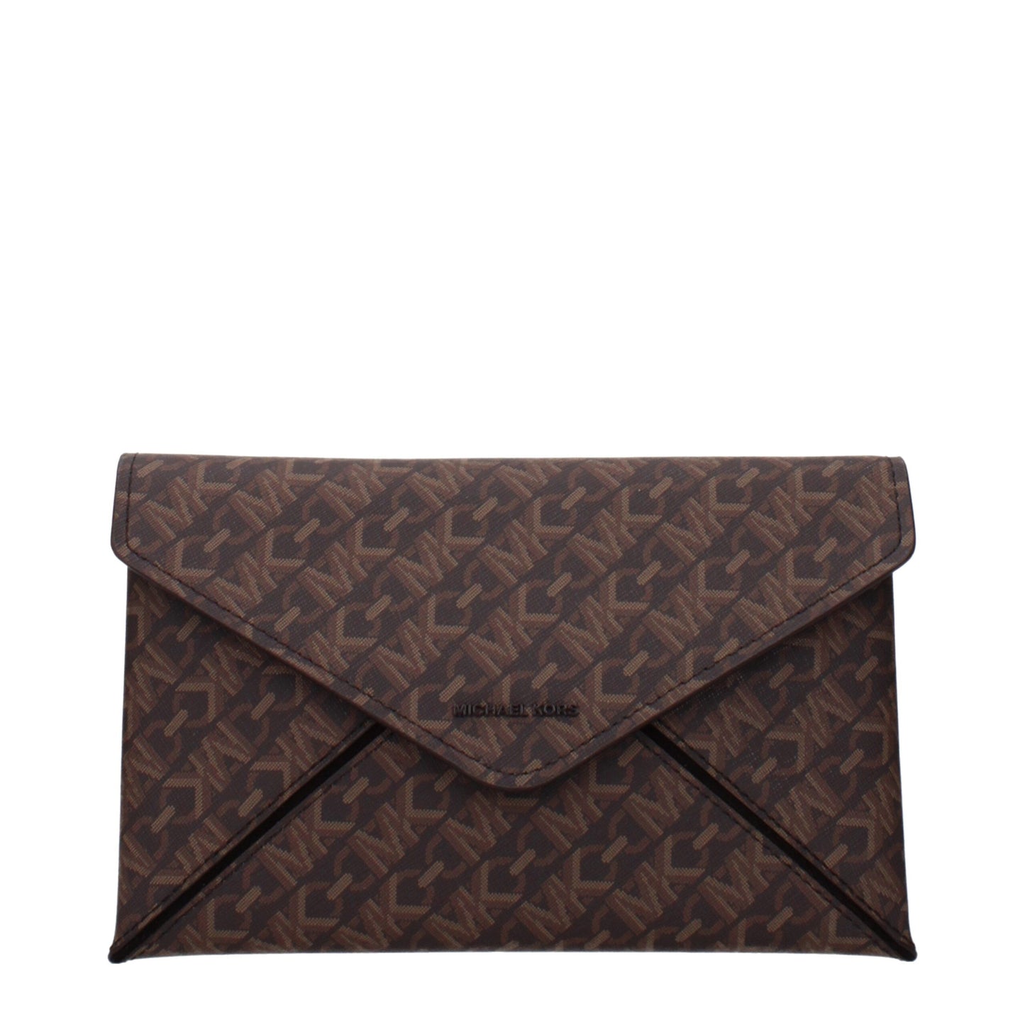 Brown Fabric Clutch Bags
