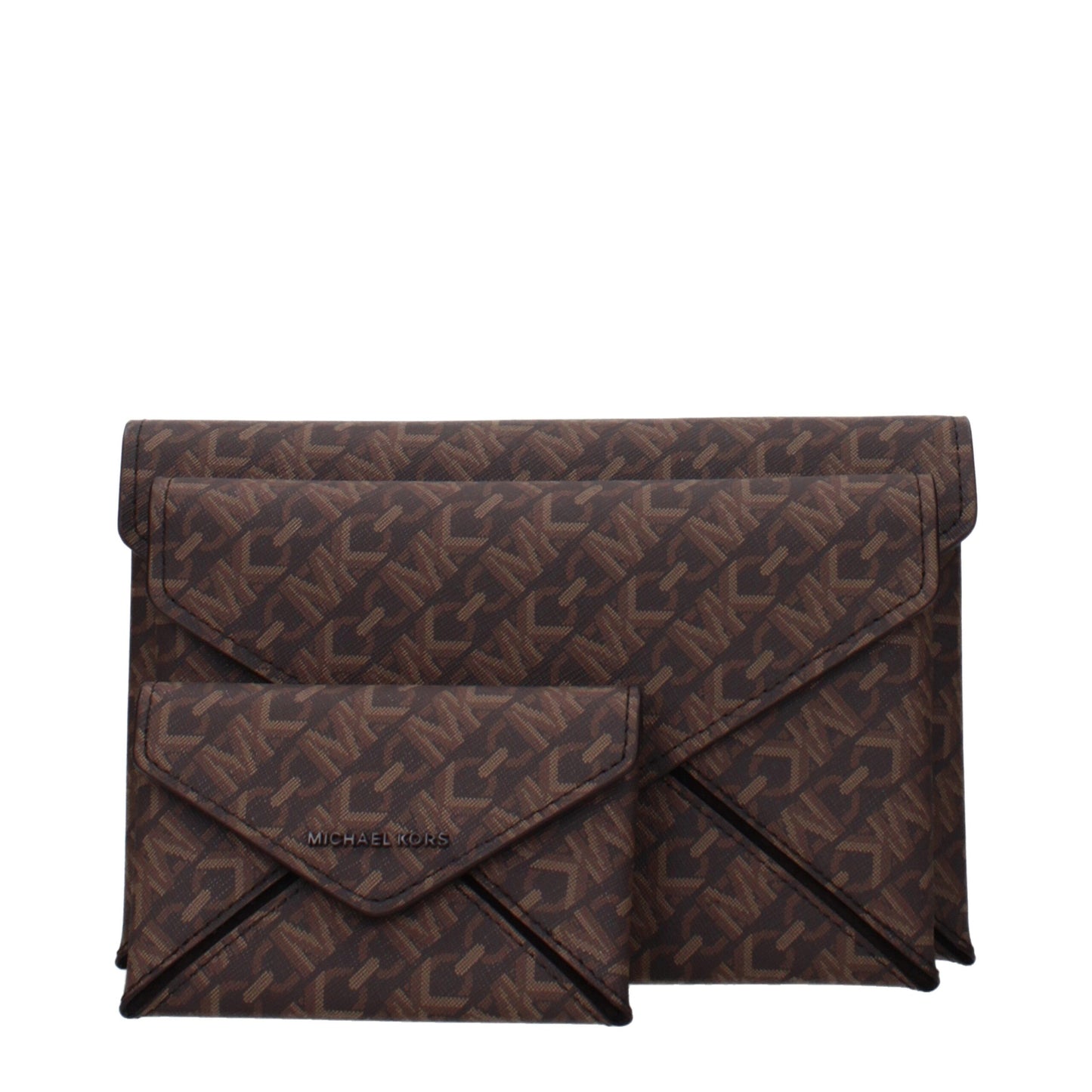 Brown Fabric Clutch Bags