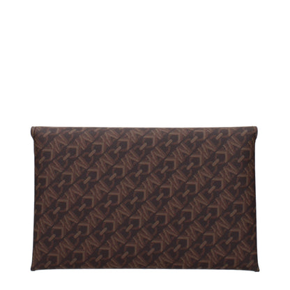 Brown Fabric Clutch Bags