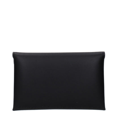 Black Leather Clutch Bags