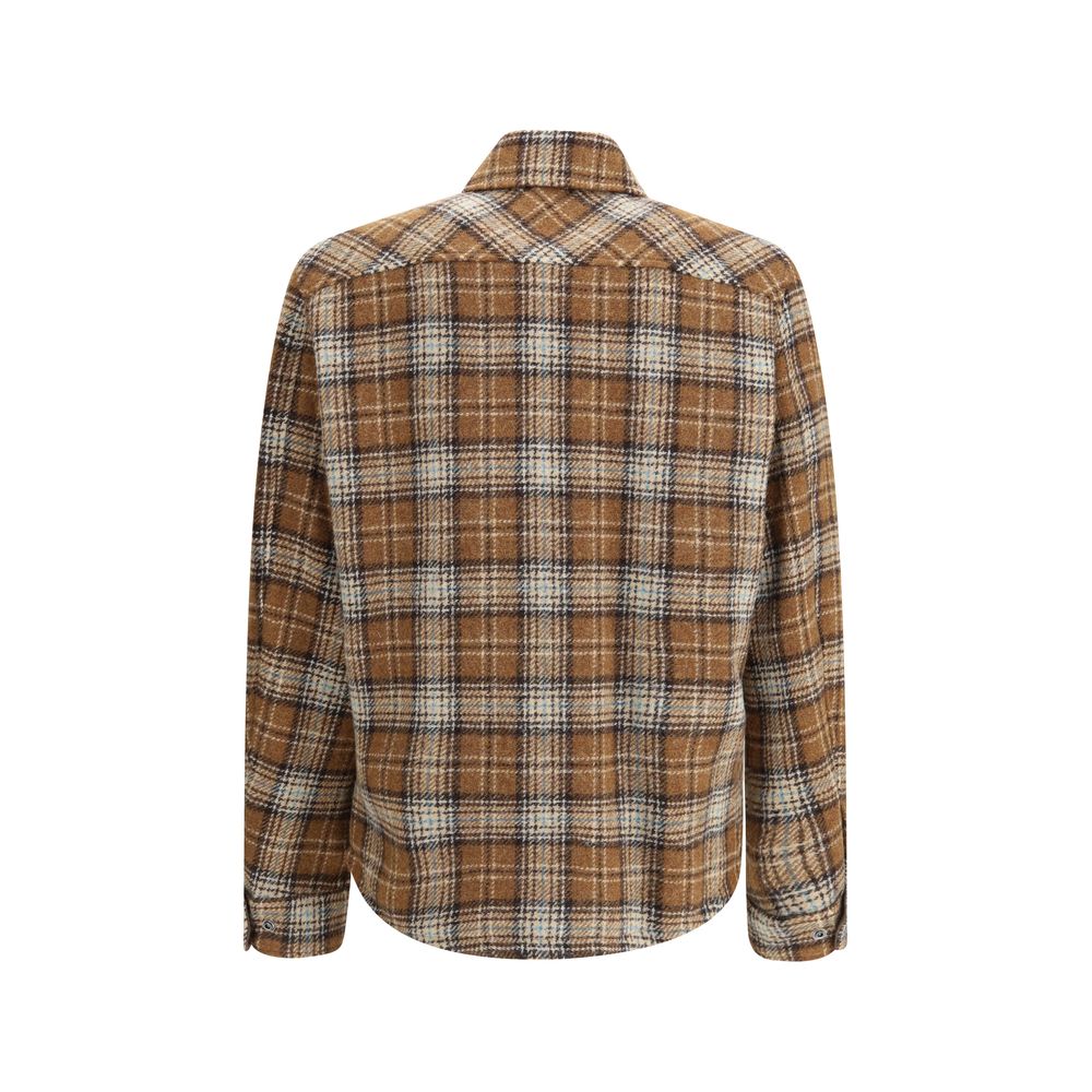 Checked wool Overshirt