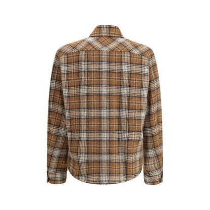 Checked wool Overshirt