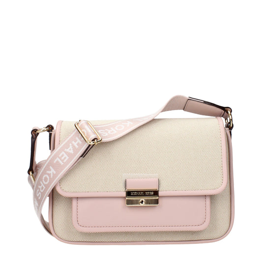 Beige Fabric Crossbody Bags
